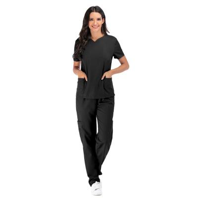 China Wholesale OEM ODM High Quality Soft Multicolor Unisex Medical Hospital Hospital Uniform Soft Stretch Scrub Sets Women for sale