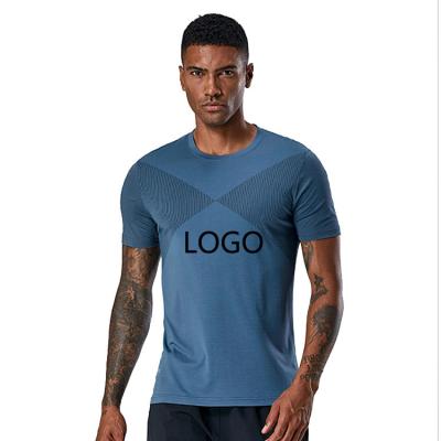 China Anti-Wrinkle Gym Quick Dry Skinny Fitness Training Super Elastic Men's Shirts Tee Shirts Tops Male Jogging Clothing for sale