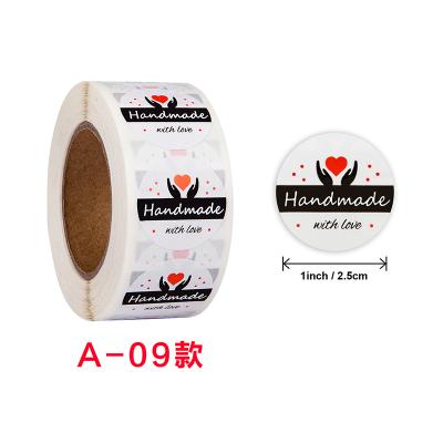 China Wholesale Custom Waterproof Roll Sealing Sticker Thank You Baking Crafts Wedding Decoration Sticker Self Adhesive Label A-09 for sale