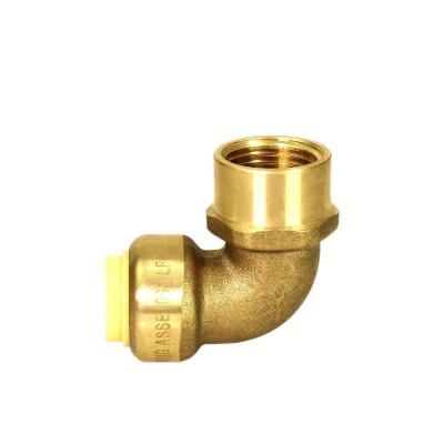 China Brass Quick Connection Fittings Lead Free Copper Fittings Push Fit PipeFittings for sale