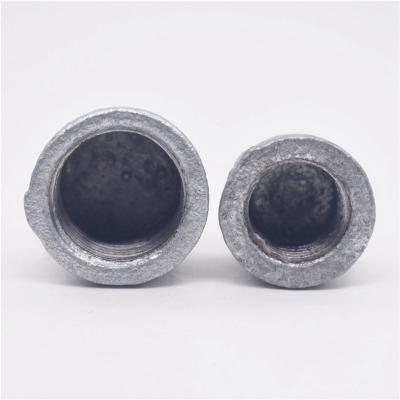 China Gas/Oil/Water China Manufacturer Cheap Galvanized Pipe Fittings Cover Malleable Iron Round Tube Cap for sale