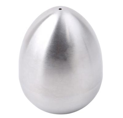 China Sustainable Spice Salt Kitchen Tool Stainless Steel Egg Shaped Seasoning Box for sale