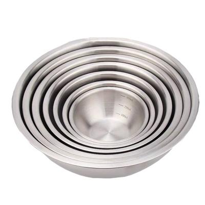 China Sustainable Japanese Stainless Steel Kitchen Basin Salad Mixing Bowl for sale