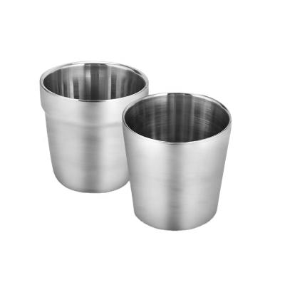 China Sustainable Style Double Layer Korean Camping Beer 180ml Stainless Steel Mug for sale