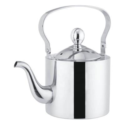 China Sustainable Stainless Steel Thicken With Straight Filter Screen Tea Water Pot Kettle for sale