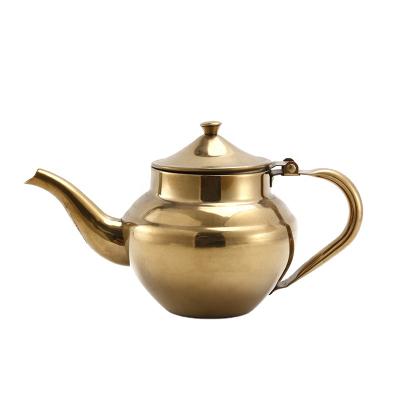 China Classic Turkish Stocked Teapot 201 Stainless Steel Kettle for sale