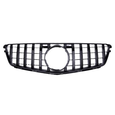 China ABS Factory Sell Black Front Grille W204 GTR Style For Mercedes-Benz 2008-2014 C-Class for sale