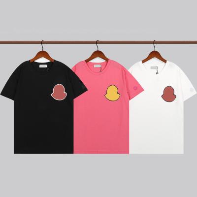 China Custom Monki Logo Men Women Casual Cotton Anti-pilling O-neck Short Sleeve Shirts for sale