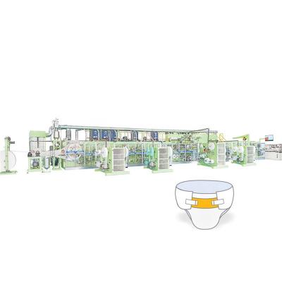 China Factory Adult And Baby Diaper Making Machine And Diaper Production Line for sale