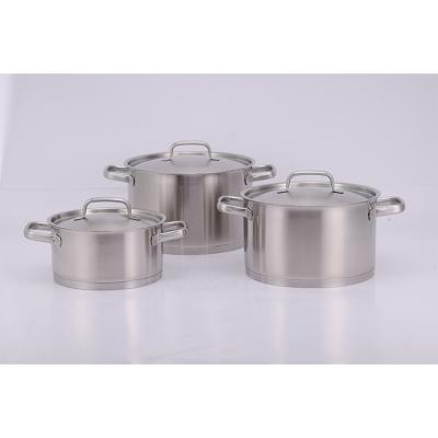 China Factory Price Non Stick Stainless Steel Pot And Pans Viable High Quality Stock Sets for sale