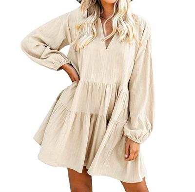 China Wholesale Price Anti-Static Color Beach Skin-friendly White Dress Loose Plus Size Women Dresses for sale