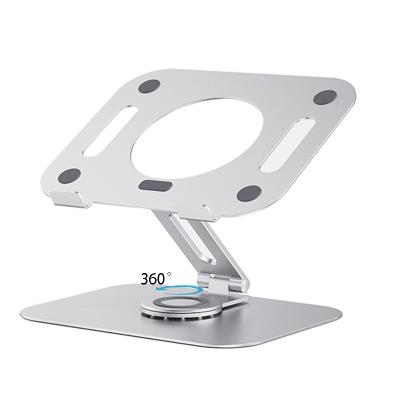 China Extendable Rotating Laptop Stand Easy To Carry Aluminum Alloy Computer Stand Heightening Bracket Laptop Stand for sale