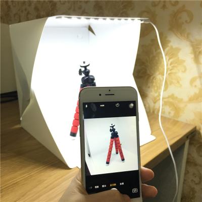 China 24cm Mini Photo Studio Box LED Interesting Light Box Socket for Folding Cardboard Lightbox Whitebox Photography Photobox for sale