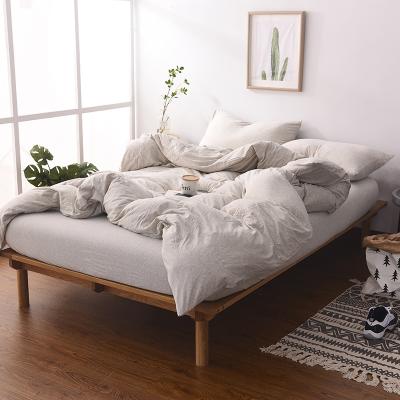 China Bro Nondisposable Blend Yarn Fabric Jersey Home Textile Eco Friendly Bedding Set for sale