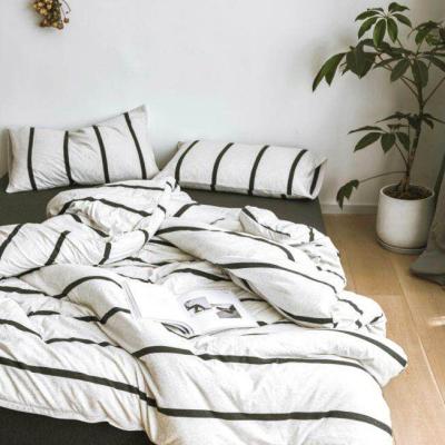 China 100%cotton Knitted Sheet Bedding Set Nondisposable Bed Runner for sale