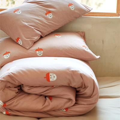 China Custom Wholesale Bedding Set Nondisposable Reactive Print Cotton Fabric Sheet Set for sale