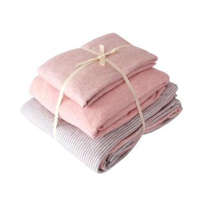 China Nondisposable Colorful Bros Blend Yarn Fabric 100%cotton Singlet Sheet Set Duvet Covers Bed Linen for sale