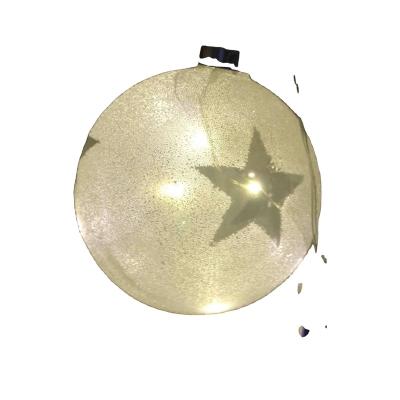 China 2022 Hot Sale Unlimited Frosted Glass Ball With Star Profile Glass Ball Christmas Tree LED Light Transparent Ornaments for sale