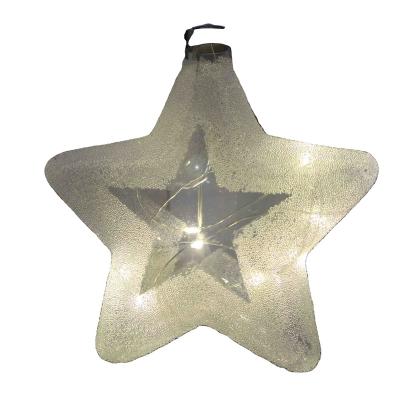 China New Unlimited Led Frosted Glass Star Light Decoration For Christmas Tree Christmas Decoration Christmas Item Type Ornament for sale