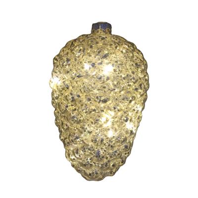 China Wholesale High Quality Unlimited Pineapple Shape Lead Glass Lights Holiday Home Decor Christmas Tree Decorations Hanging Lights for sale