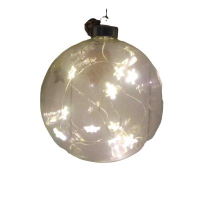 China Christmas Unlimited Clear Glass Ball Ball Hanging Indoor Christmas Tree Hanging LED Light Ball Xmas Supplies for sale