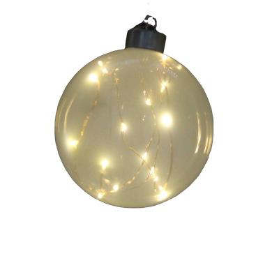 China Christmas Unlimited Clear Glass Ball Ball Hanging Indoor Christmas Tree Hanging LED Light Ball Xmas Supplies for sale