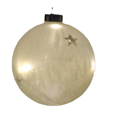 China 2022 Hot Sale Unlimited Frosted Glass Ball With Star Profile Glass Ball Christmas Tree LED Light Transparent Ornaments for sale