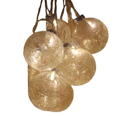 China Unlimited Wholesale Cute Clear Glass Balls With LED Christmas String Lights Christmas Tree Decorations for sale