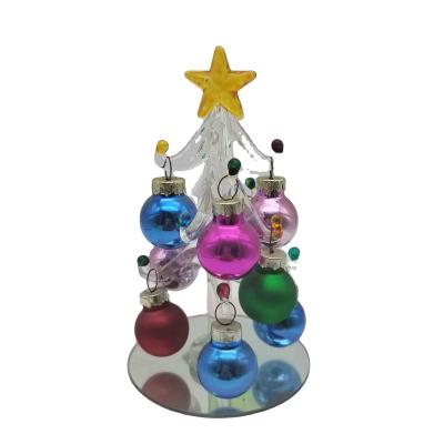 China Europe 2022 Pack Christmas Ball Christmas Tree New Year Festival Party Home Decor Ornaments Gifts Glass Christmas Tree for sale