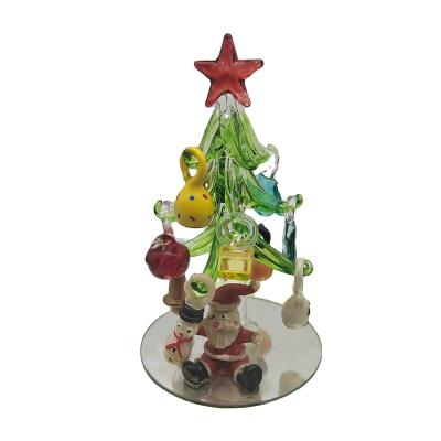 China Wholesale Celebration Party Europe Holiday Ornaments Boxed Glass Artificial Christmas Tree With Ball Ornaments for sale