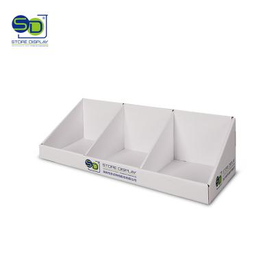 China Corrugated Cardboard Manufacturers Custom 2 Shelves Cardboard PDQ Advertising Display Stands For Retail Store Ready To Ship for sale