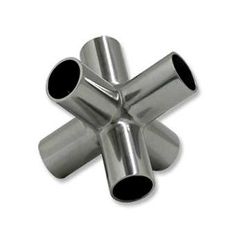 China SS 304 & 316 Stainless Steel Pipe Fittings Pipe Butt Weld Straight Tube Fittings Cross Reducing 6 Six Way Cross Crossseamless for sale