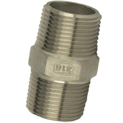 China SS 304 & 316 Top Selling 11/2 Inch Dual Connector Male Thread Stainless Steel Tube Male Pipe Fitting for sale