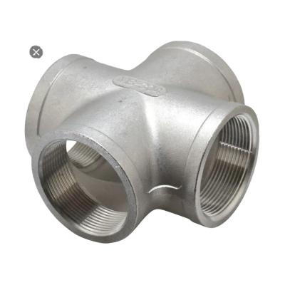 China SS 304 Stainless Steel Cross Stainless Steel Pipe Tube Fittings Factory Manufacturer Reducing Reduced Cross for sale