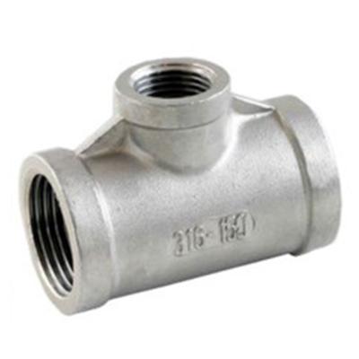 China SS 304 Threaded Stainless Steel Ss304/304l 316l Tube Fittings Factory Manufacturer Stainless Steel Tees Reducing Tee for sale