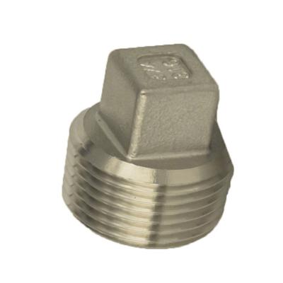 China High Quality Stainless Steel Square Socket Various NPT Threaded Screwed Socket Stainless Steel Plug for sale