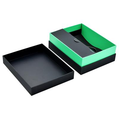 China Recyclable Custom Luxury Exaggerated Black Green Sky And Earth Cover Rigid Paper Gift Box for sale