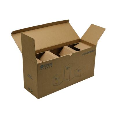 China China Factory Custom Recyclable Cardboard Tray Paper Corrugated Box With Insert Dividers for sale