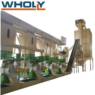 China Production of Complete Animal Feed Pellet Smooth Running Poultry Feed Pellet Production Line for sale