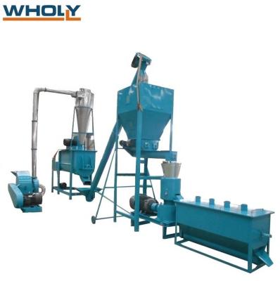 China Automatic Plant Animal Feed Pellet Production Line for sale