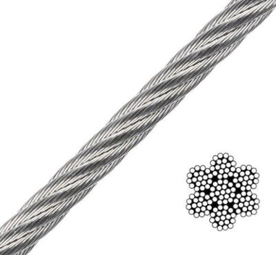 China 6*19 construction steel wire rope ungalvanized and galvanized 6*19 IWS/6*19 IWR/6*19 FC steel wire rope factory for sale