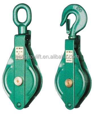 China High quality HOT SALE ALLOY snatch pulley snatch open belt with CE and GS certificate for lifting for sale