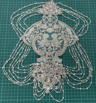 China High Quality Clear Crystal Rhinestone Flatback Embellishments Applique For Dress for sale