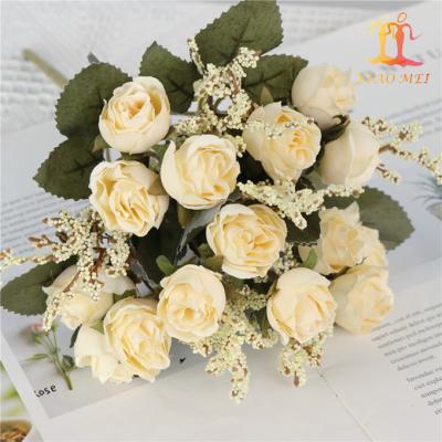 China Peonies Wholesale Artificial Royal Pink Rose Flowers For Wedding Decoration for sale