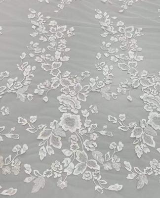 China New Style Flower Polyester Viable Chemical Fancy Embroidered Rope Lace Applique For Clothes for sale