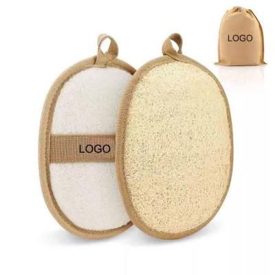 China All Natural 100% Natural Loofah Sponge Scrubber Customized Exfoliating Bath Spa Loofah Pads Set for sale