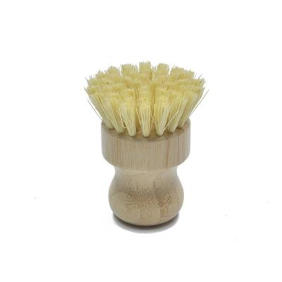 China Sustainable Home Kitchen Brush Dish Brush Natural Bamboo Handle Sisal Cleaning Brush for sale