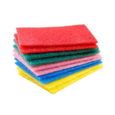 China Sustainable Double Sided Scrubbing Pads Fiber Scouring Pads Kitchen Cleaning Scrubbing Pad Colored for sale