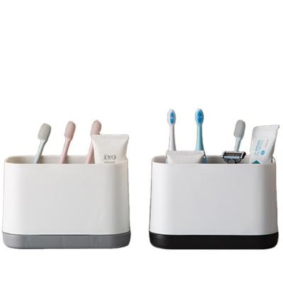 China Good Quality Sustainable Eco Friendly Multifunctional Plastic Bathroom Toothbrush Holder Customized Logo for sale