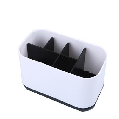 China Resin Sustainable Nulli-function Toothbrush Holder Organizer Modern Plastic White Bathroom Accessories Set for sale